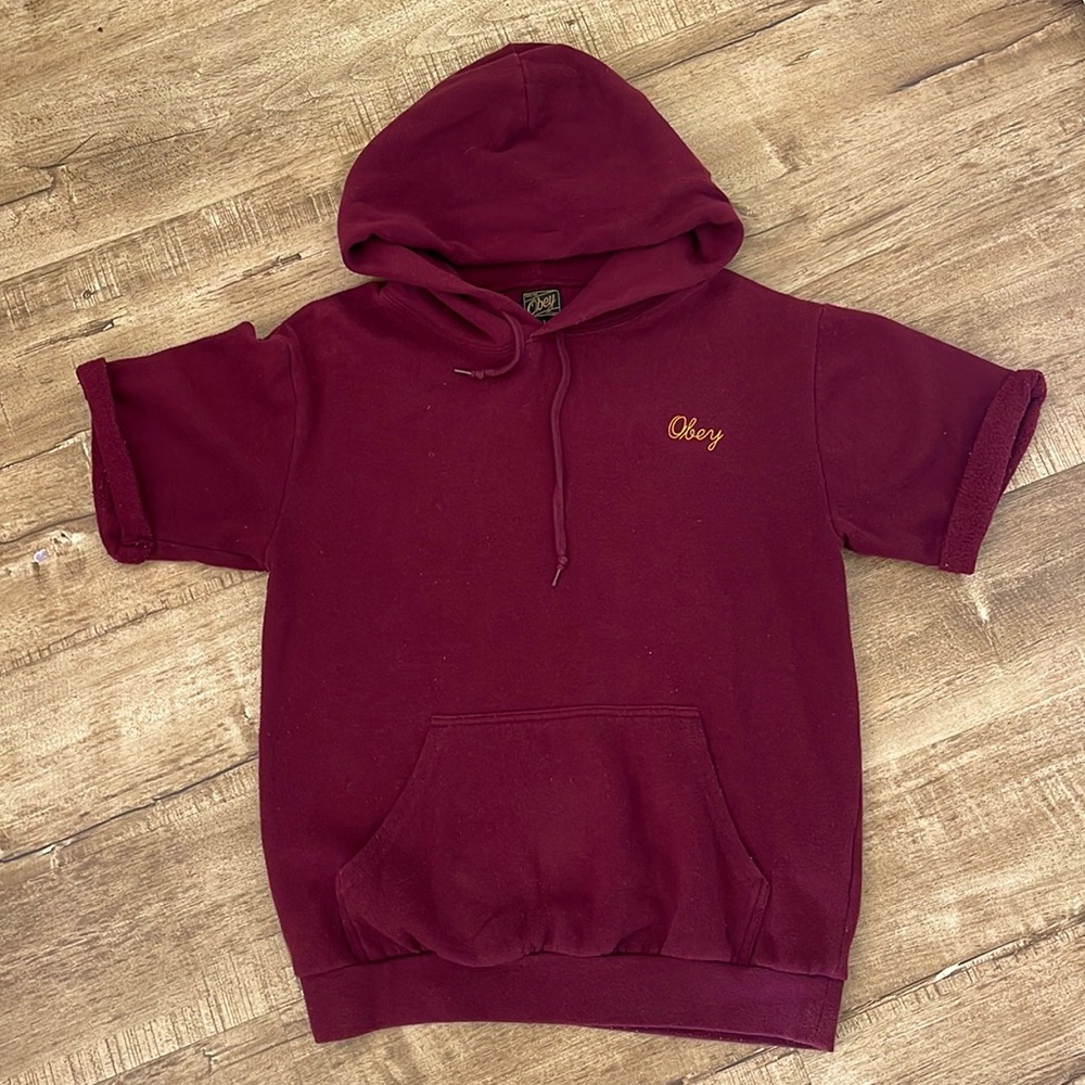 Vintage Burgundy Obey Sweater Size Small